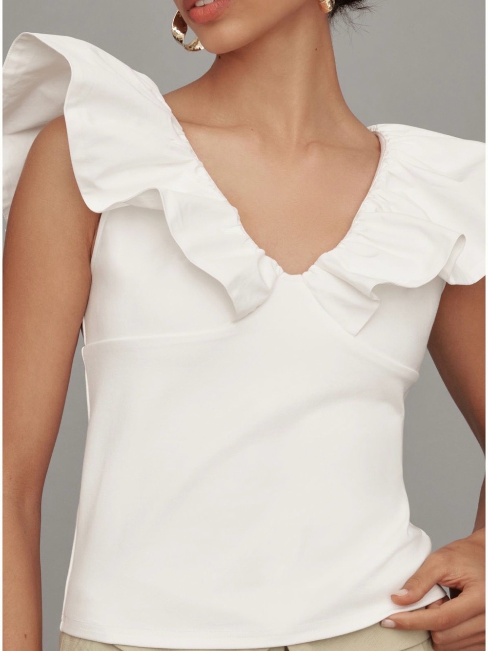 NWT! Anthropologie DOLAN  Knit Ruffle Top